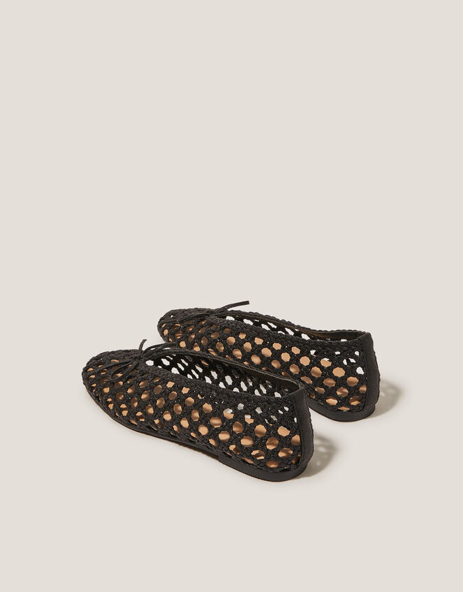 Betsy Woven Ballet Flats, Black (BLACK), large