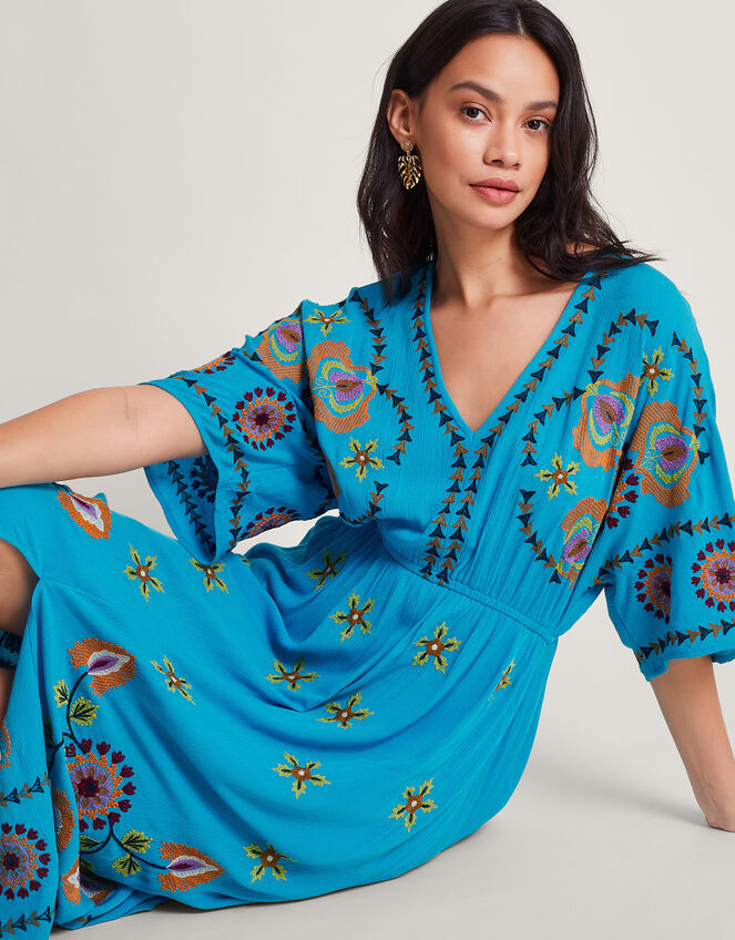Lexi Geometric Dress, Blue (BLUE), large