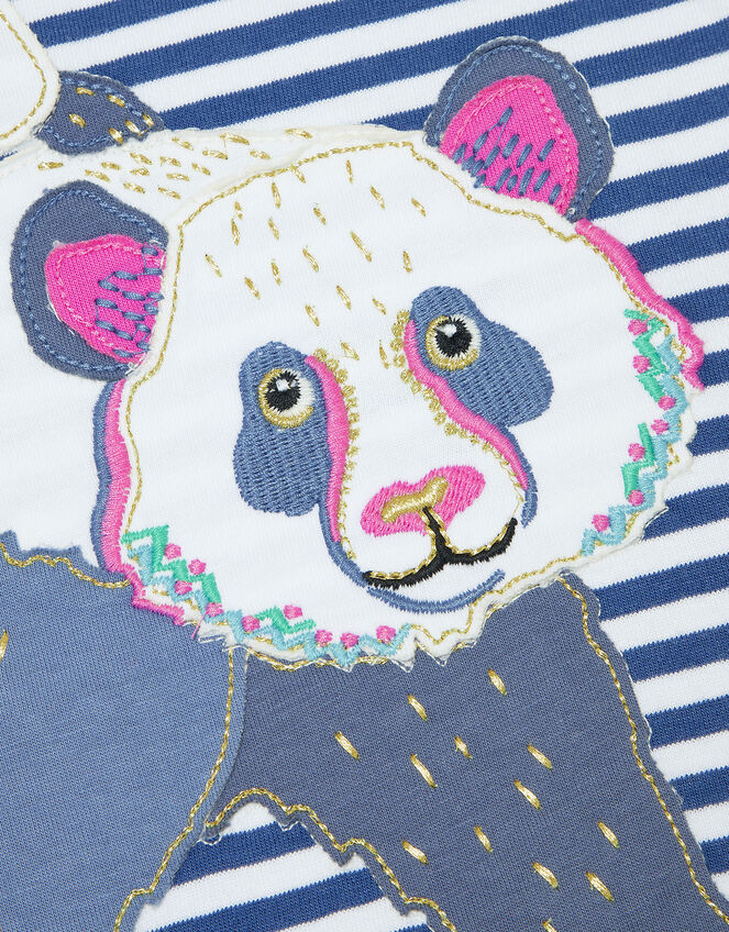 Panda Stripe T-Shirt WWF-UK Collaboration, Blue (NAVY), large