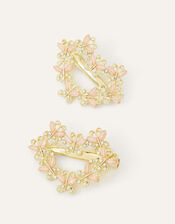 Gem Flutter Heart Hair Clip Twinset, , large