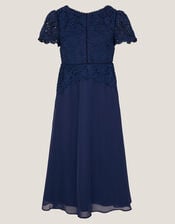 Monica Lace Prom Dress, Blue (NAVY), large