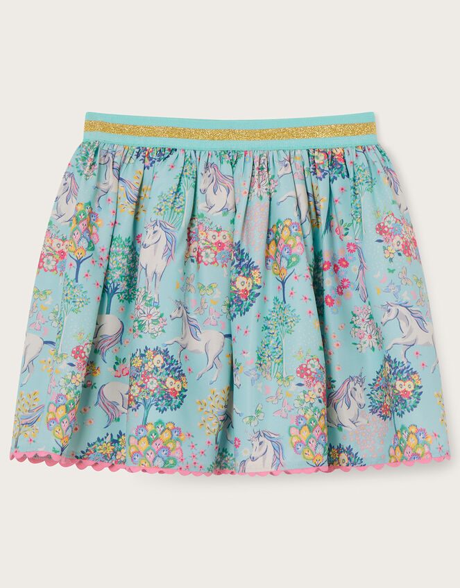 Unicorn Print Skirt , Blue (BLUE), large