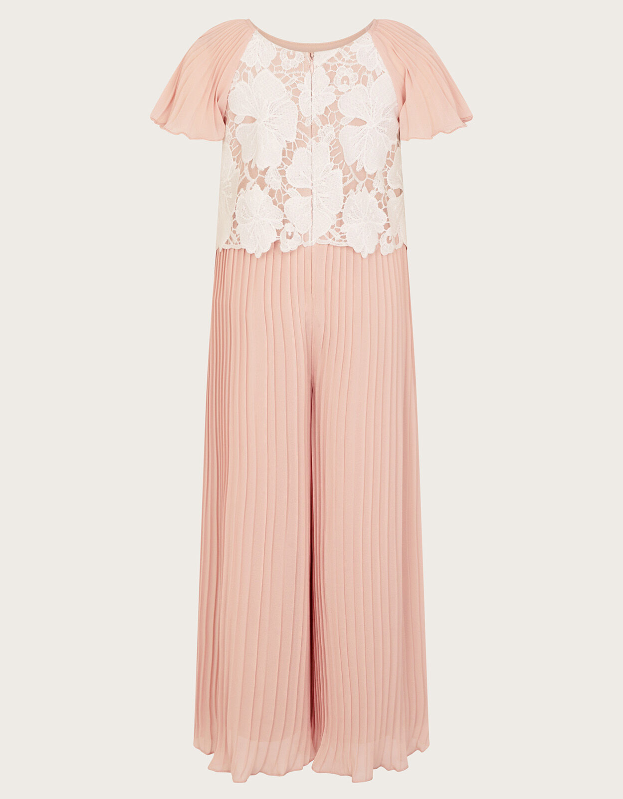 Otissa Pleated Lace Jumpsuit Pink Girls Jumpsuits Playsuits Monsoon UK