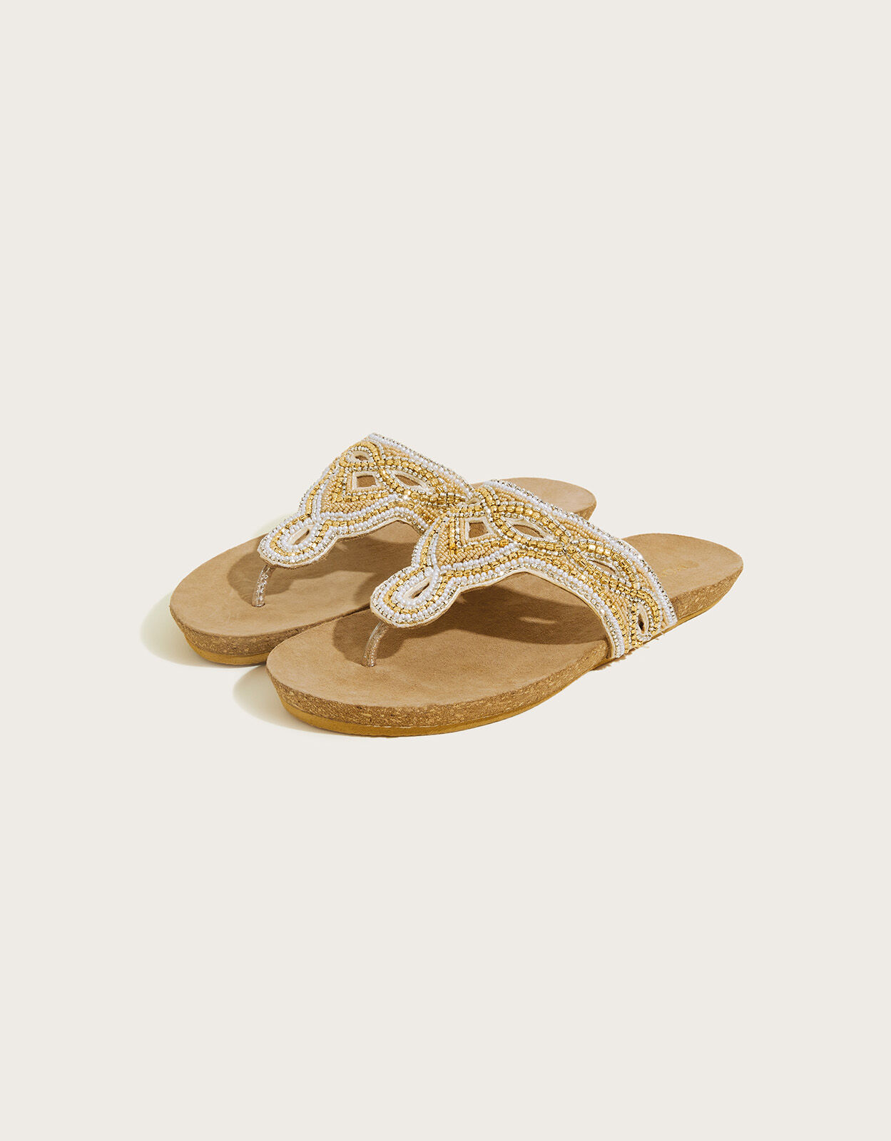 Gold footbed sandals hotsell