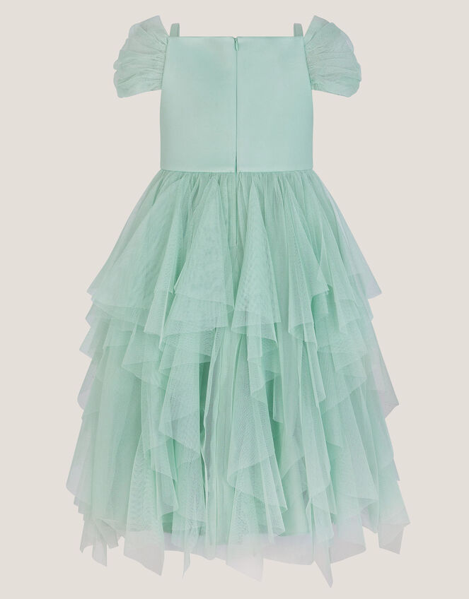 Scarlet Off-The-Shoulder Tulle Dress, Green (SAGE), large