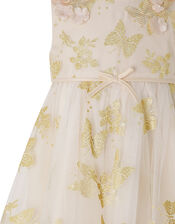 Baby Samantha Glitter Butterfly Dress, Gold (GOLD), large