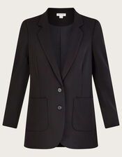 Lauren Plain Blazer, Black (BLACK), large