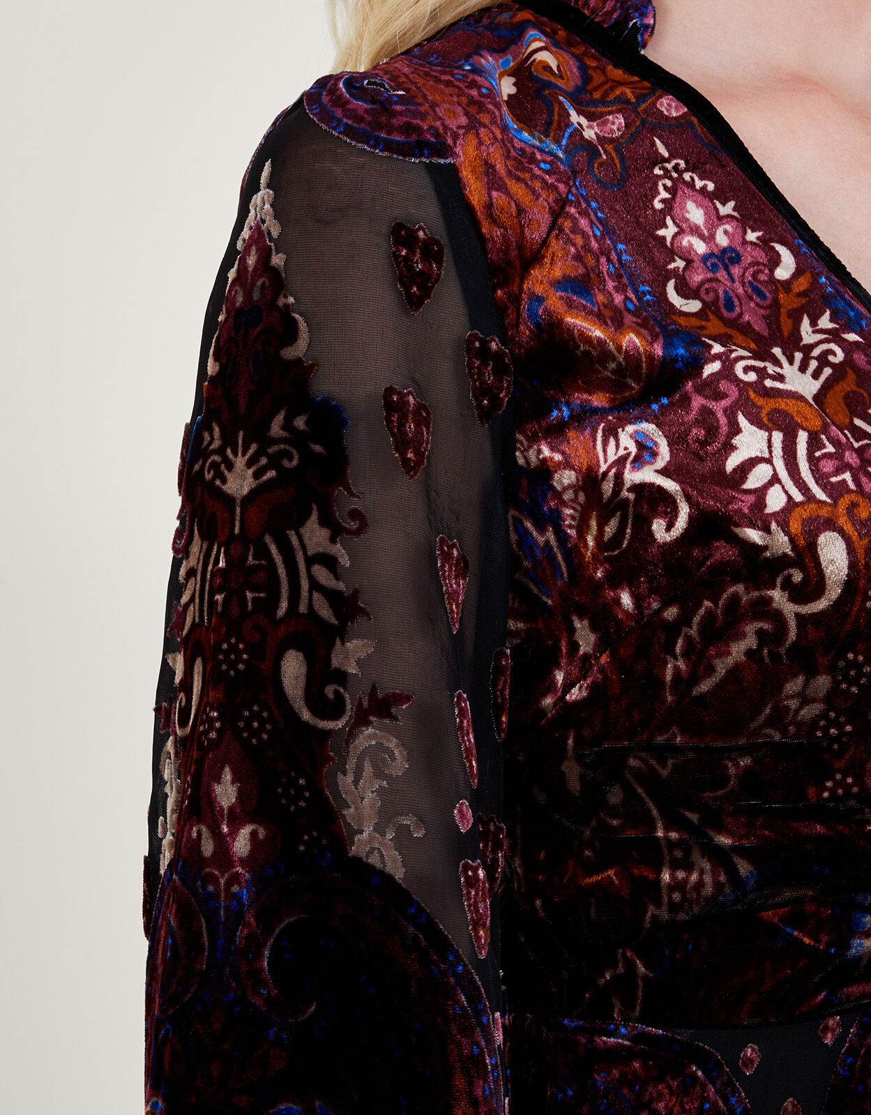 Peri Paisley Devore Dress Black Day Dresses Monsoon UK