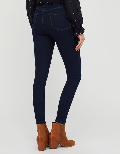 Nadine Dark Rinse Skinny Jeans with Organic Cotton, Blue (INDIGO), large