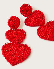 Beaded Heart Earrings , , large