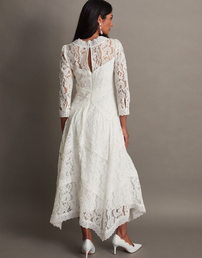Emily Lace Hanky Hem Bridal Dress, Ivory (IVORY), large