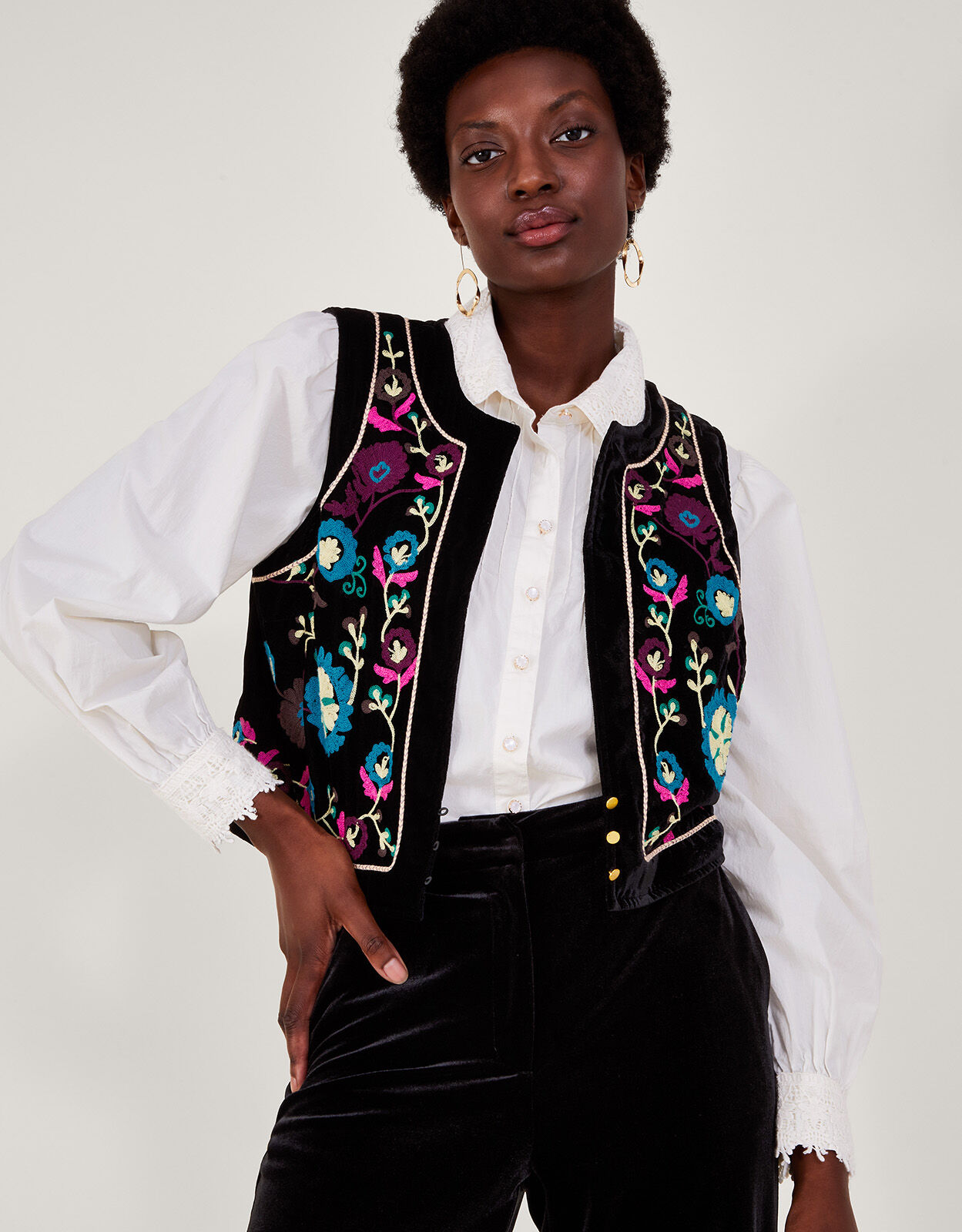 Ladies embroidered waistcoats sale