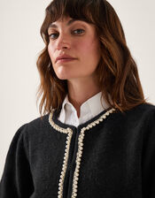 Pia Pearl Embellished Cardigan, Blue (NAVY), large