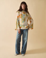 Clemence Aurelie Butterfly Top, Ivory (IVORY), large