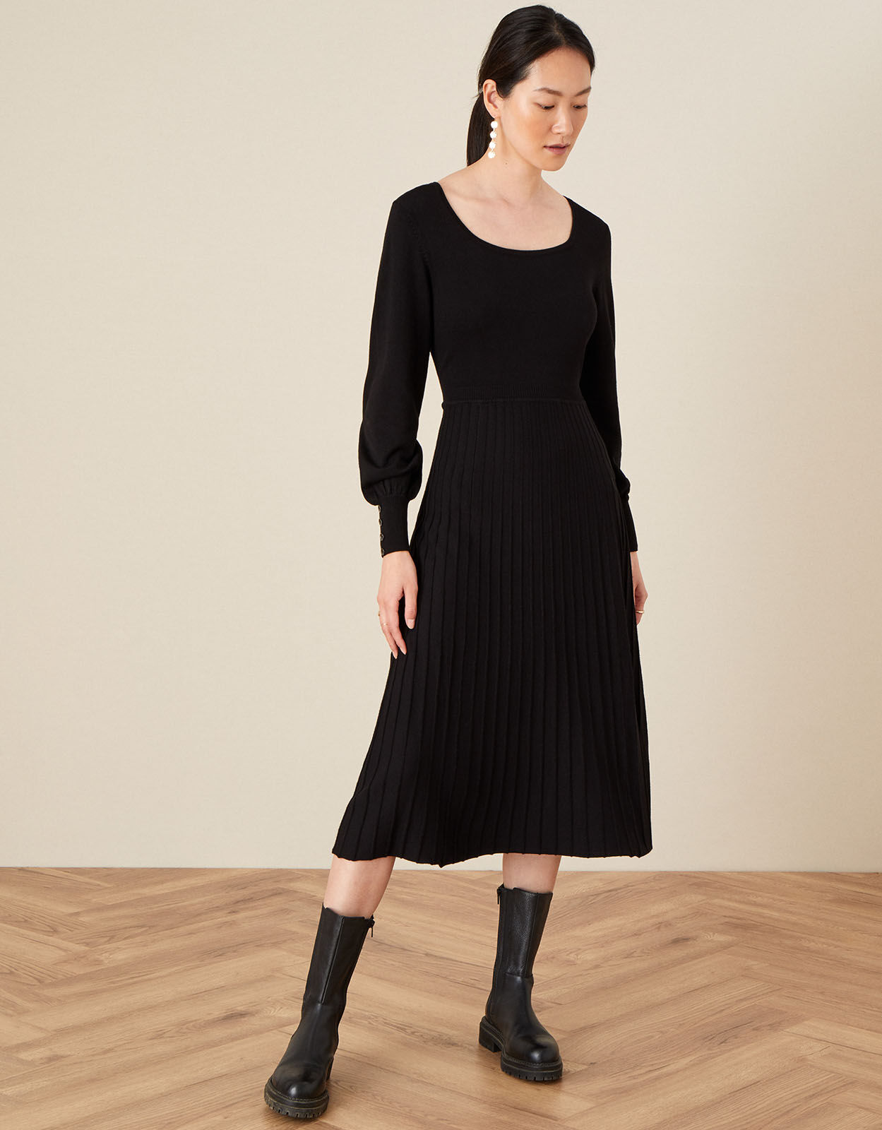 Monsoon black dress