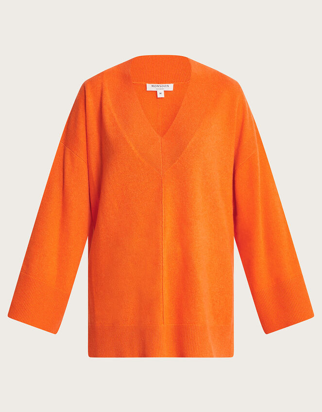 Coni Cashmere Jumper, Orange (ORANGE), large