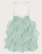 Lace Cancan Ruffle Dress, Green (SAGE), large