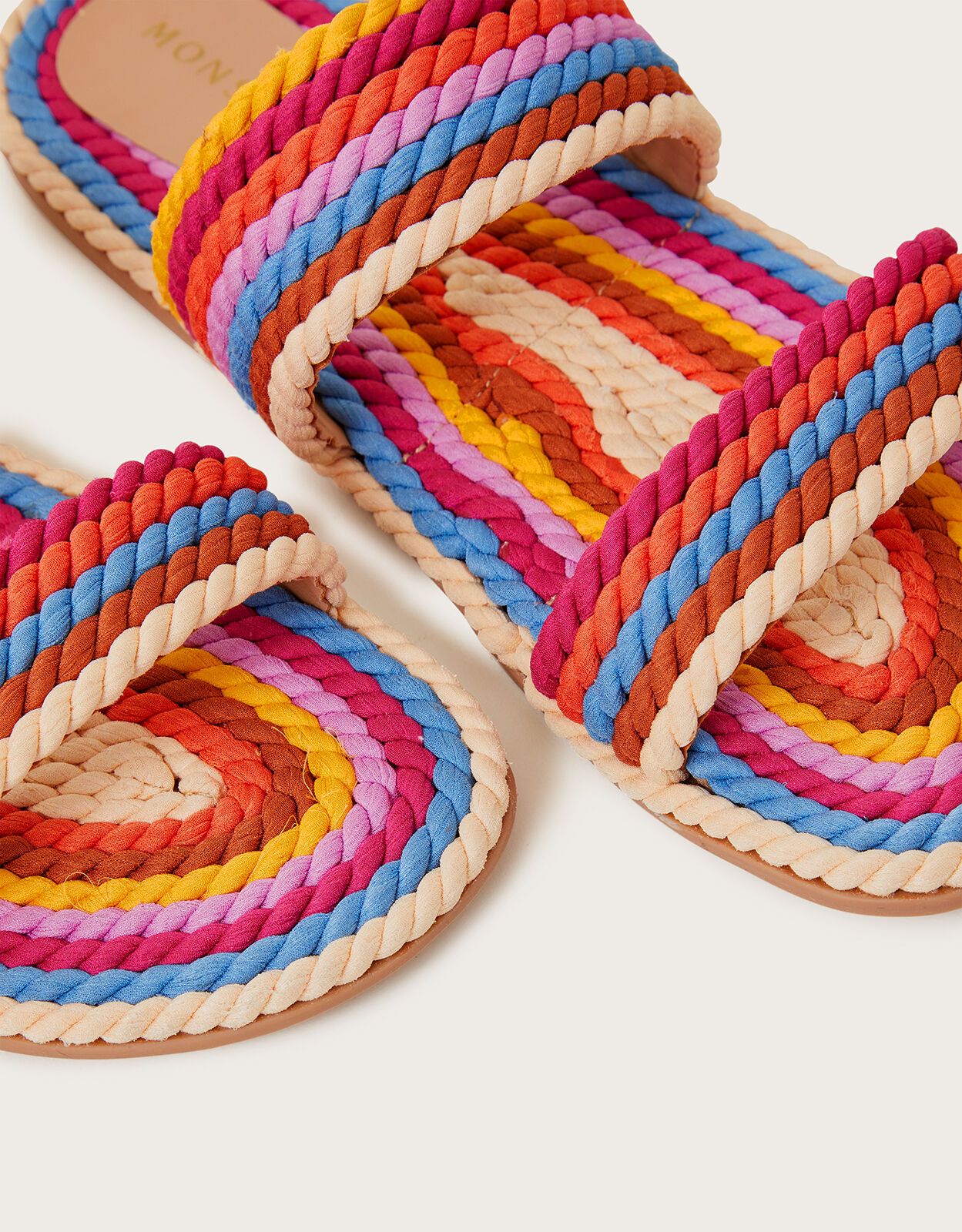 Rope Strap Beach Sliders Multi Women s Shoes Monsoon UK