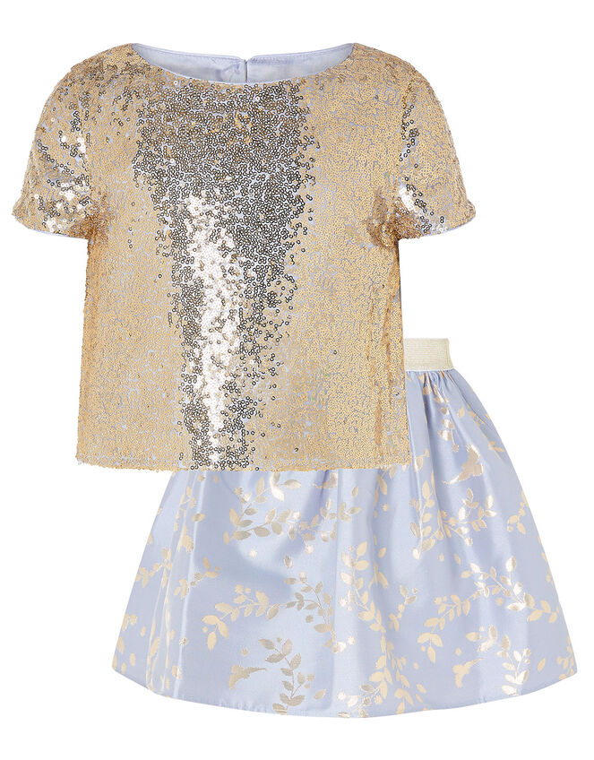 Sadie Sequin and Jacquard Set, Blue (PALE BLUE), large