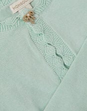 Maeve Bow Button Cardigan, Green (SAGE), large