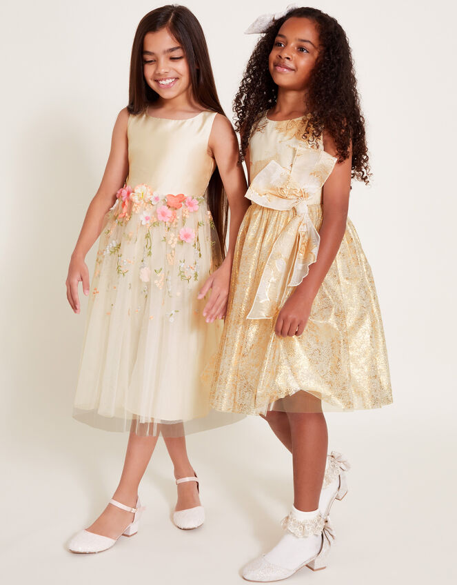 Maggie 3D Floral Dress, Ivory (IVORY), large