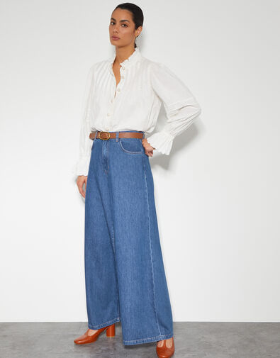 Beth Extra Wide Leg Jeans, Blue (DENIM BLUE), large