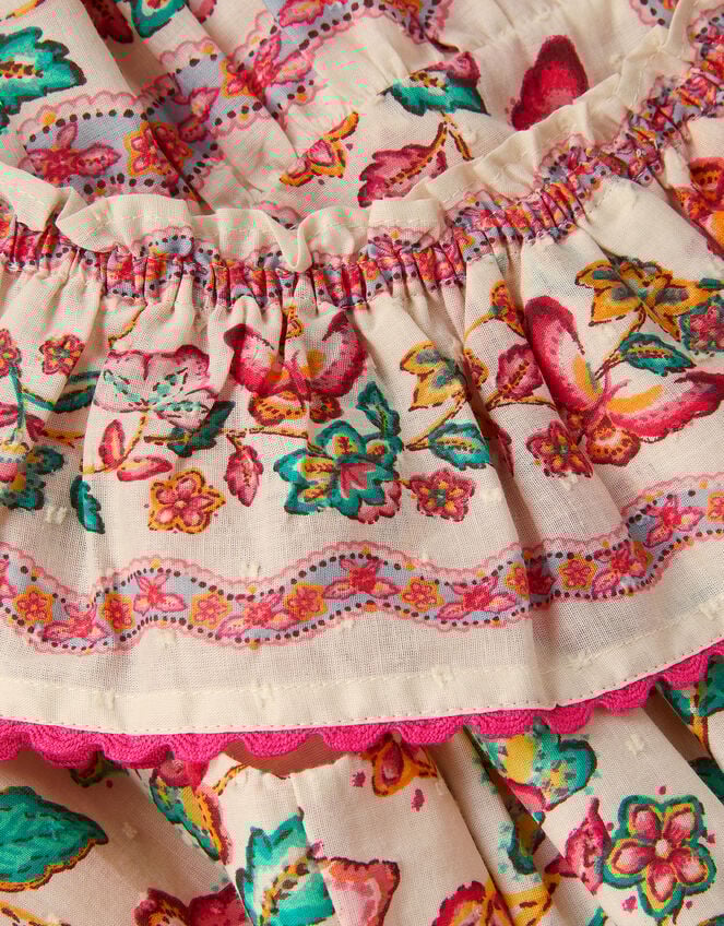 Jelena Butterfly Print Bardot Dress, Ivory (IVORY), large