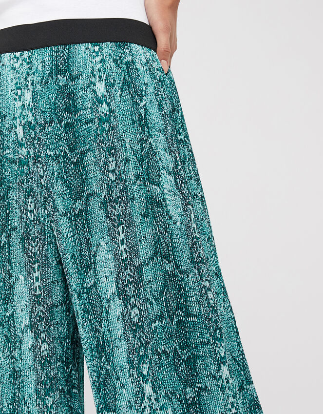 Sydeny Snake Pleated Culottes , Blue (BLUE), large