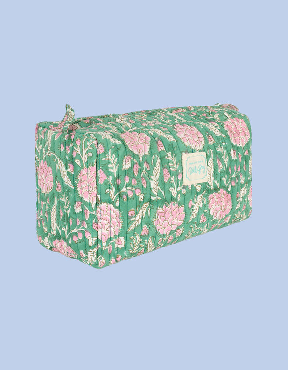 Dilli Grey Johair Wash Bag, Green (GREEN), large