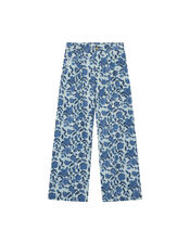 Maison Hotel Wide-Leg Trousers, Blue (BLUE), large