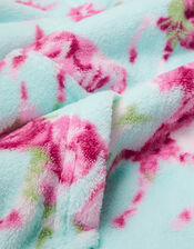 Unicorn Rose Oversized Nightwear Hoodie, Blue (AQUA), large