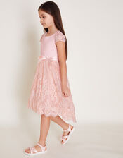 Mimi Lace Tulle Dress, Pink (PINK), large