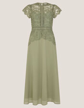 Monica Lace Midi Bridesmaid Dress, Green (PALE GREEN), large