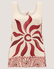 Sunnie Tie Cami Top, Ivory (IVORY), large