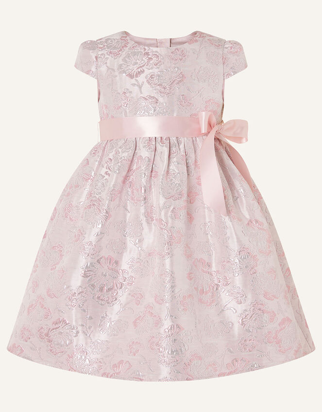 Baby Jacquard Cap Sleeve Dress, Pink (PINK), large