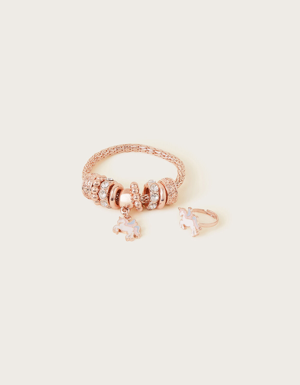 Luna Unicorn Bracelet and Ring Set Girls Jewellery Monsoon UK