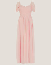 Evelyn Bardot Bridesmaid Dress, Pink (BLUSH), large
