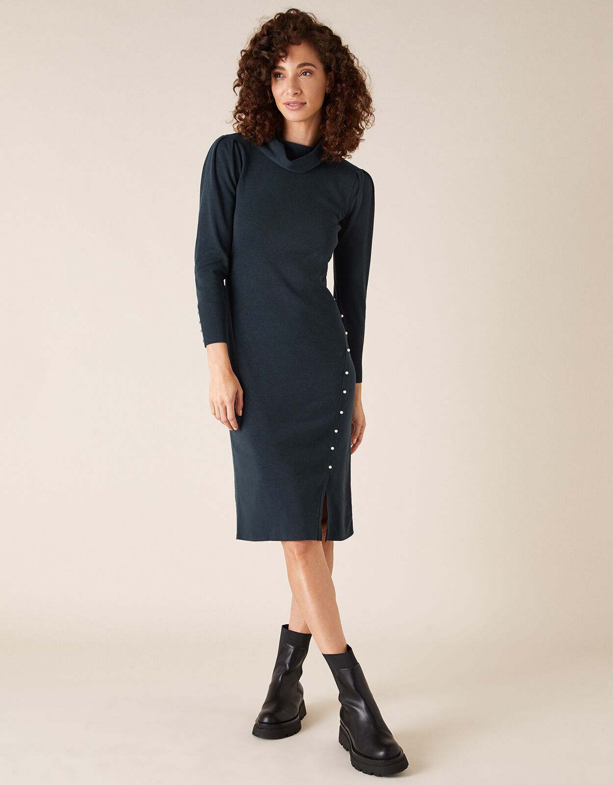 Teal knitted dress Clearance