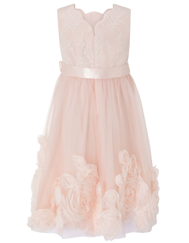 Macaroon Occasion Dress with 3D Flowers, , large