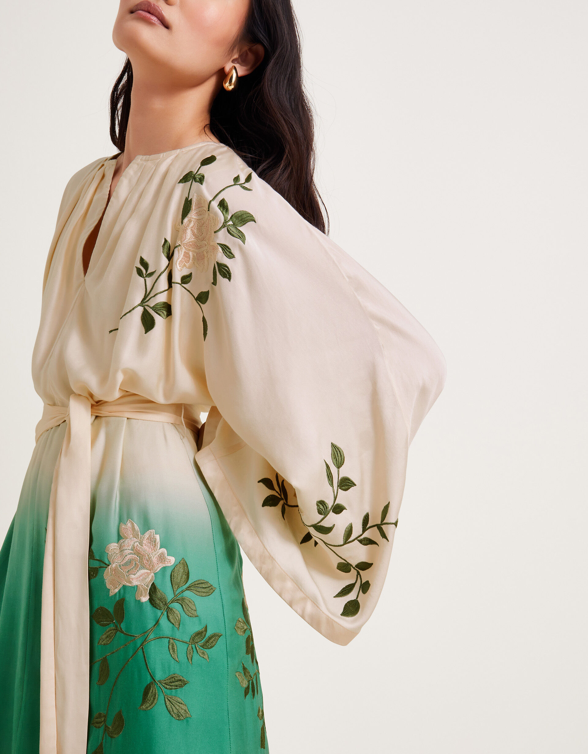 Florence Ombre Floral Dress Green