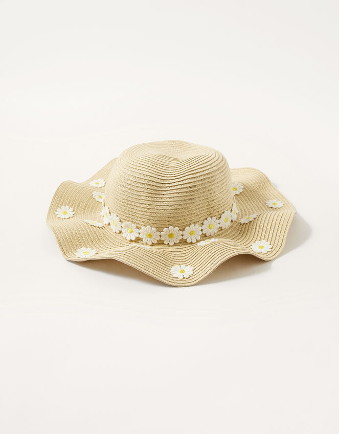 Daisy Floppy Hat, Natural (NATURAL), large