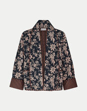 East Floral Quilted Jacket , Black (BLACK), large