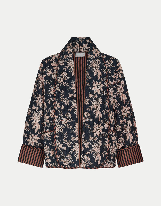 East Floral Quilted Jacket , Black (BLACK), large