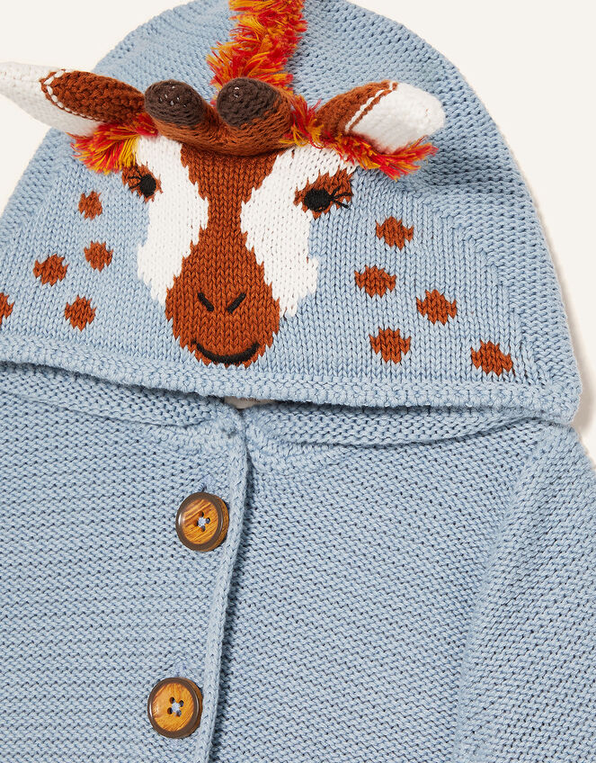 Newborn Giraffe Cardigan, Blue (BLUE), large