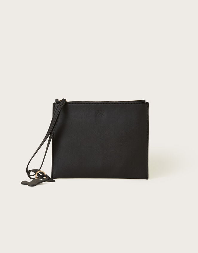 Leather Cactus Clutch Bag, , large