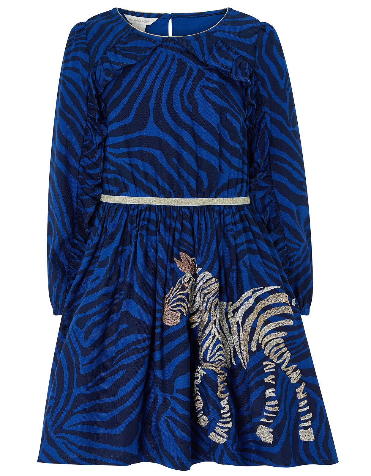 Christie Zebra Dress Blue
