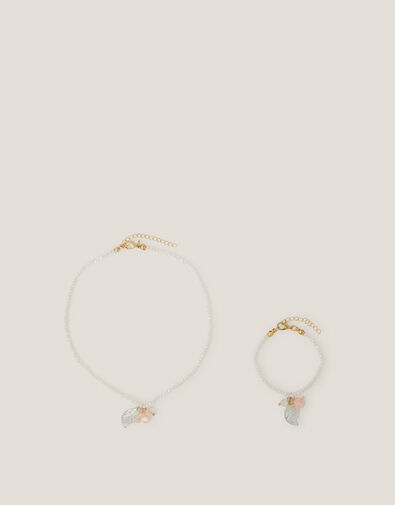 Tulip Flower Necklace & Bracelet Set, , large