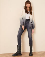 Alma Dip Dye Cardigan , Grey (GREY), large