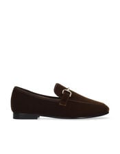Bibi Lou Ashe Velvet Loafers, Brown (BROWN), large