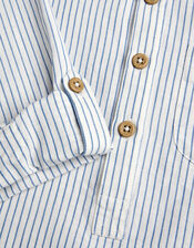 Stripe Cotton Shirt, Ivory (IVORY), large